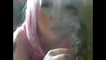 Chubby Cutie Smoking 2 Fags At The Same Time